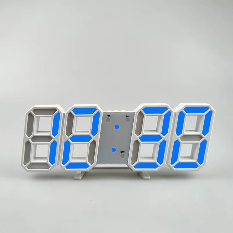 3D LED Digital Alarm Clock – Wall & Desk Clock with Temperature Display for Home & Office