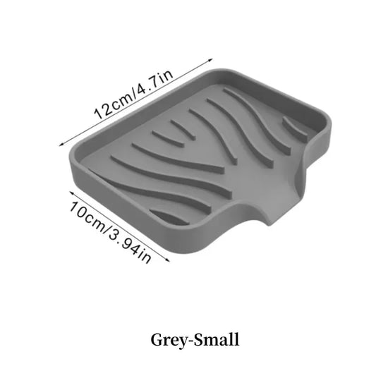 Silicone Drain Soap Box – Anti-Slip Sink Tray for Kitchen or Bathroom