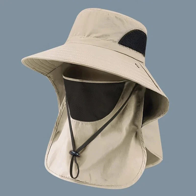 UV Protection Summer Sun Hat – Outdoor Fishing & Hiking Cap with Neck Flap for Men & Women