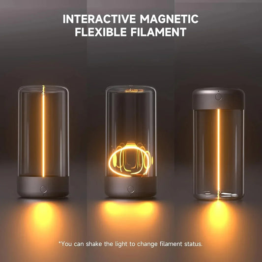 Portable Quantum Wire Ambient Magnetic Light – Type-C Rechargeable Desk Lamp for Bedroom, Study, Camping & Gifting