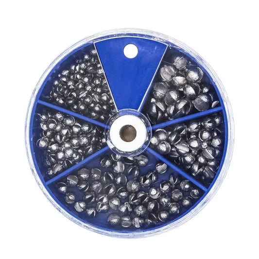 205Pcs Fishing Split Shot Sinkers – Removable Lead Weights Set for Precision Rigging & Casting