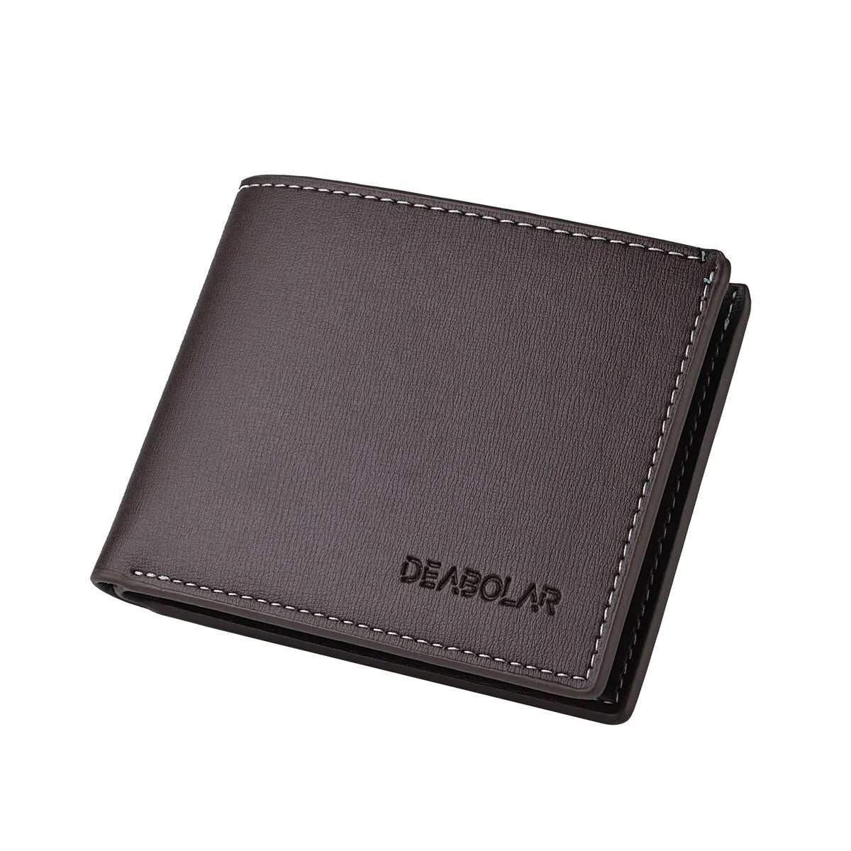 PU Leather Men’s Thin Folding Wallet – Compact Credit Card Holder with Classic England Style