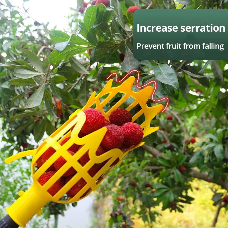 Deep Basket Fruit Picker Head – Convenient Apple & Peach Catcher for Farm & Garden Use