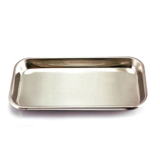 1/2PCS Stainless Steel Kitchen & Medical Storage Tray – Square Organizer for Dental, Tattoo, Nail & Medical Tools