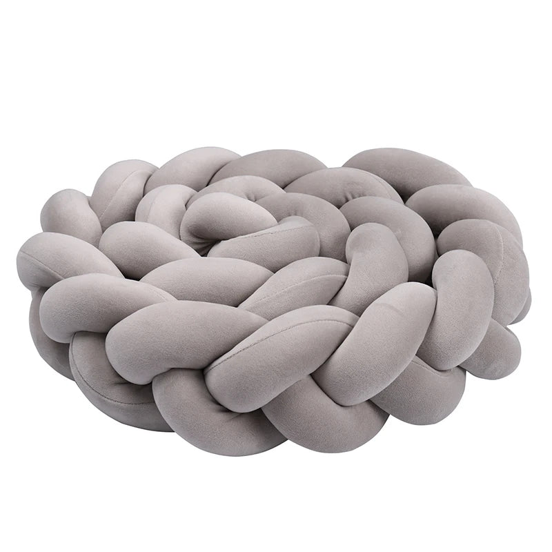 1–4M Braided Crib Bumper – Soft Baby Bed Protector Pillow for Infant Cradle & Nursery Decor