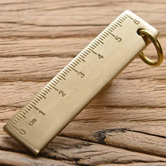 Retro Brass Straight Rulers – Metal Triangle Ruler & Protractor for School & Office Use