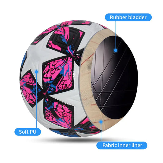 Standard Soccer Ball – Size 4 & 5 Seamless PU Football for Outdoor Sports & Training