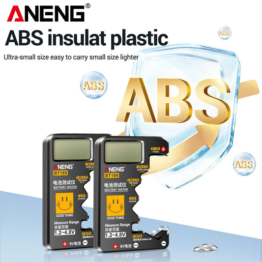 ANENG BT189 Universal Battery Tester – Indicator for AA, AAA, C, D, N, 9V & Button Cell Types
