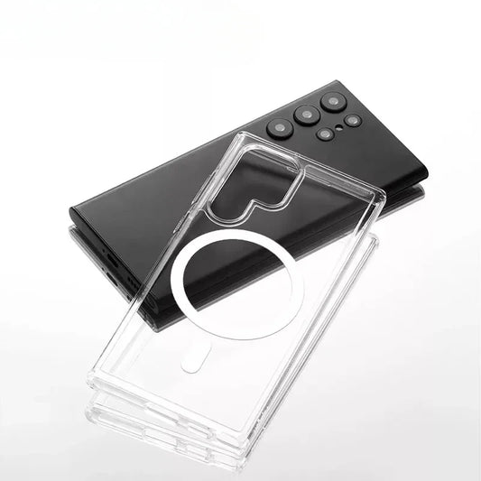 Luxury Clear Magnetic Phone Case for Samsung Galaxy – Shockproof MagSafe-Compatible Cover