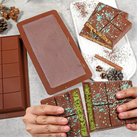 3D DIY Biscuit Baking Tools – Silicone Chocolate Mold for Break Apart Protein Candy, Cake Decorating & Bakery Accessories