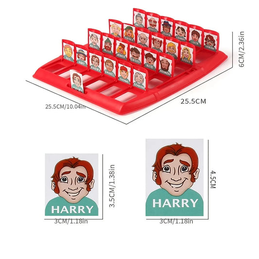 Guess Who I Am Puzzle Game – Two-Person Interactive Portable Tray Puzzle Board for Children