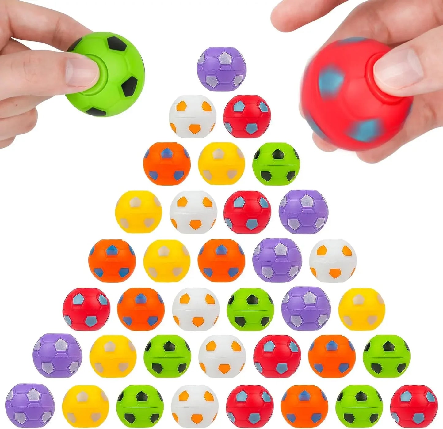 Mini Soccer Finger Toys – 10/30PCS Rotatable Soccer Party Favors for Kids