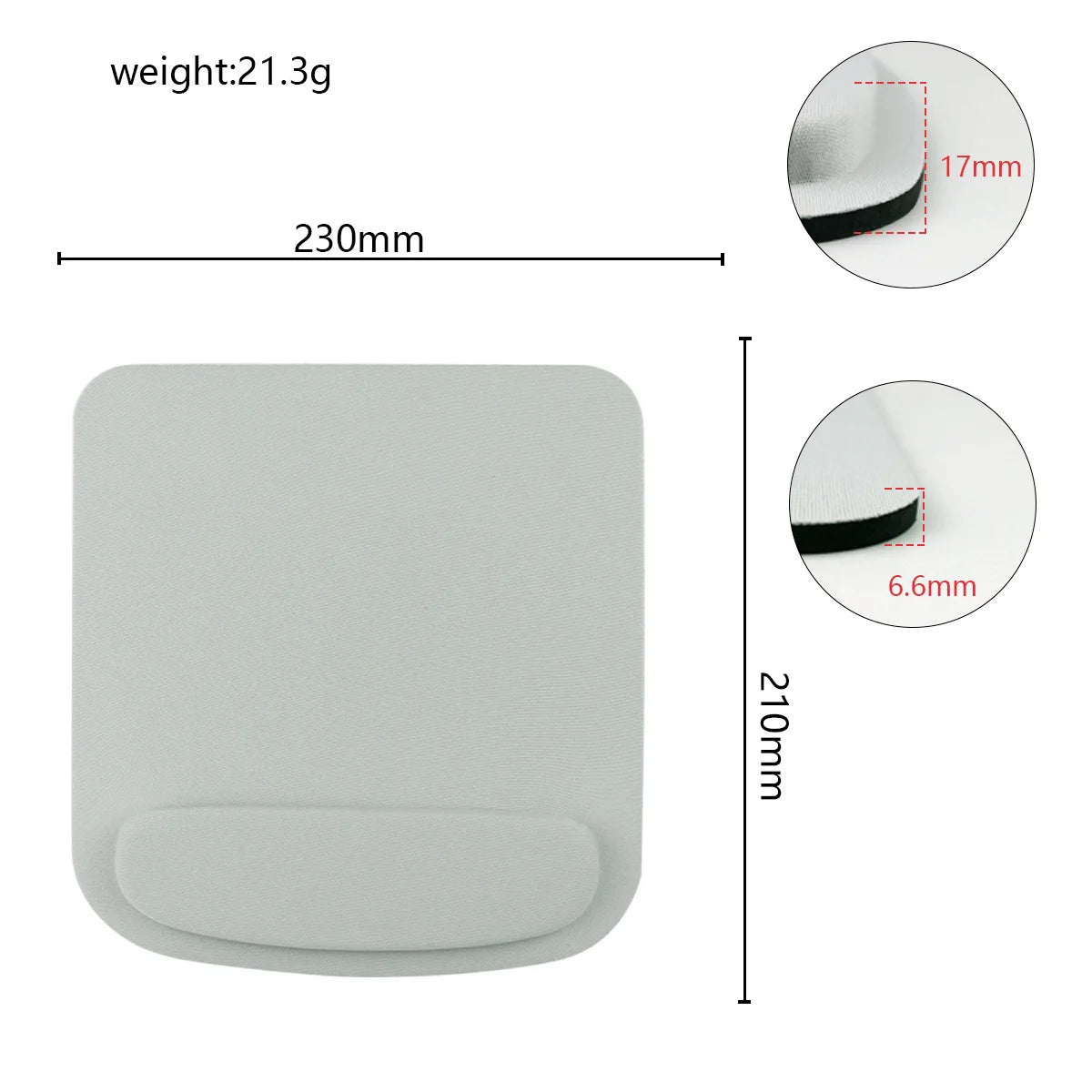 Computer Game Mouse Pad with Ergonomic Wrist Rest – Environmental EVA Solid Color Comfortable Mouse Mat for Office & Gaming