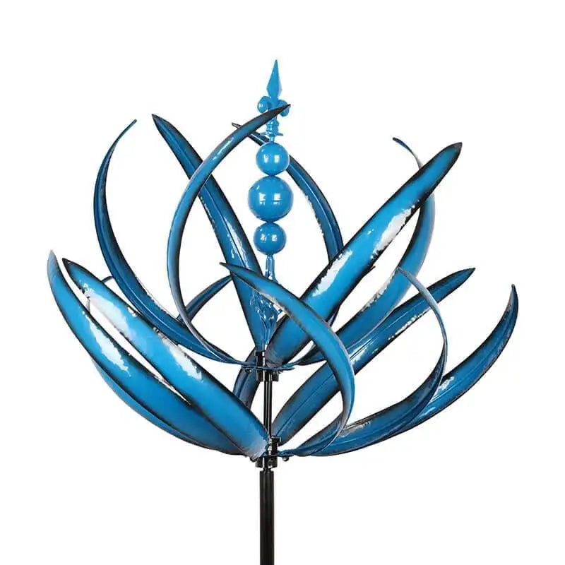 New Harlow Wind Spinner Metal Windmill 3D Wind Powered Kinetic Sculpture Lawn Metal Wind Solar Spinners Yard Garden Decoration