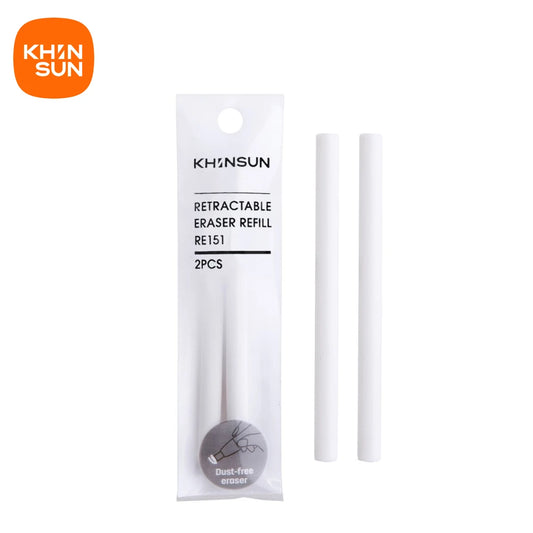 KHINSUN Press Retractable Pencil Eraser – Pen-Style Rubber Eraser for Clean Precision