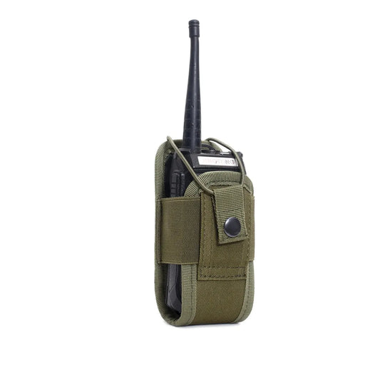 Tactical MOLLE Radio Pouch – 1000D Portable Walkie Talkie Holder for Camping & Hunting