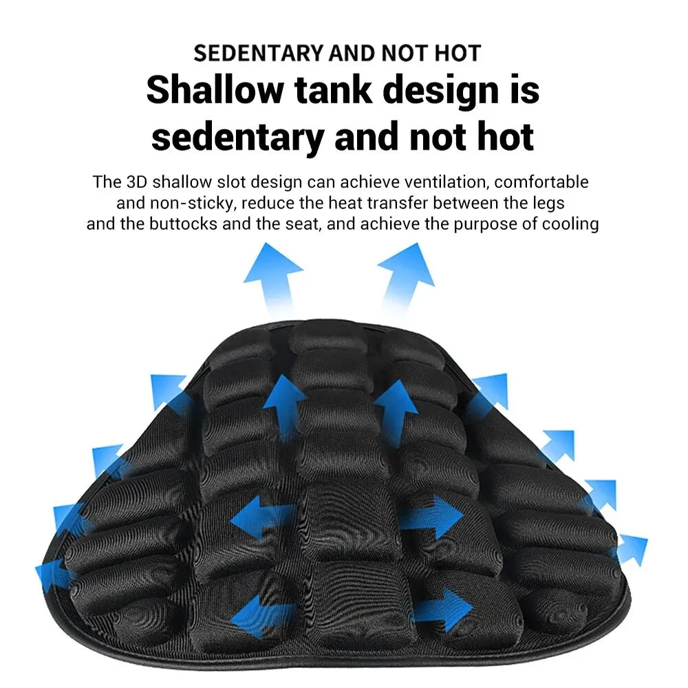 Universal Motorcycle Seat Cover – Breathable Soft Foam Pad for Motorbike & E-Bike Comfort
