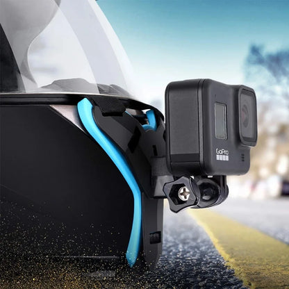 Helmet Strap Mount for GoPro Hero 12/11/10/9/8/7/6/5/4 – Full Face Motorcycle Chin Mount for Action Cameras & Yi Sports Cams