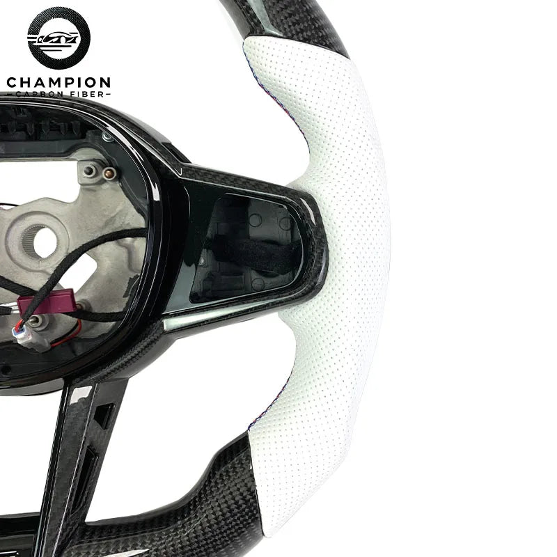 For BMW G80 G81 G30 G32 G34 G36 G20 G22 G23 G26 Racing Sport LED Display Carbon Fiber Steering Wheel Automotive Parts