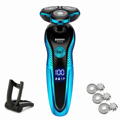 ZOZEN Electric Shaver – Rechargeable Waterproof Razor for Wet & Dry Beard & Body Hair Trimming