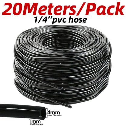 4/7mm Barbed Drip Irrigation Connectors – 1/4" Tubing Hose Fittings for Garden, Lawn & Flower Pots (1-50pcs)