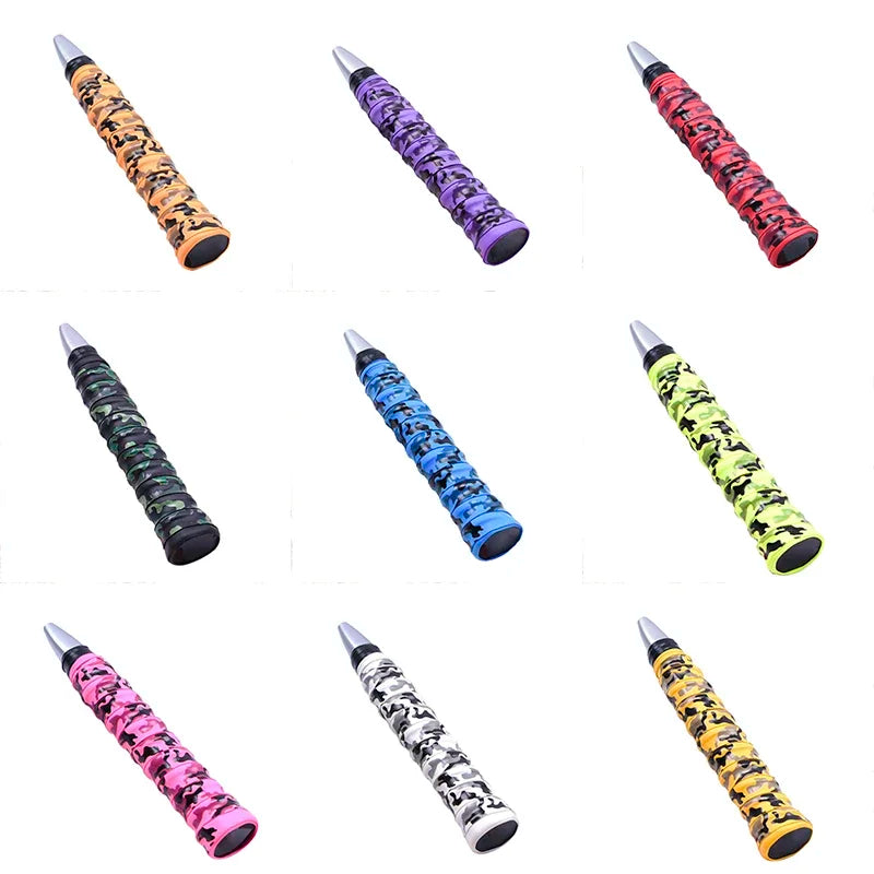Absorbent Anti-Slip Racket Grip Tape – Camouflage Handle Wrap for Tennis & Badminton