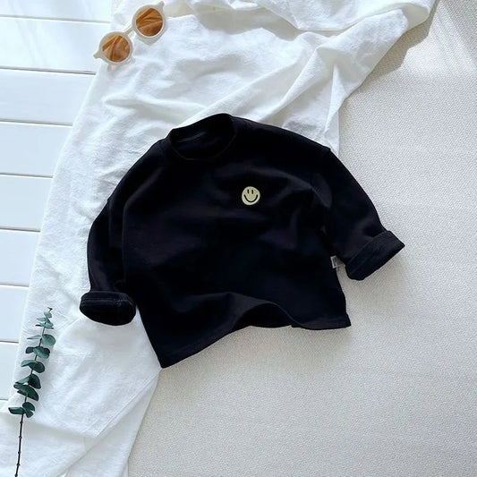 Striped Long Sleeve Baby T-Shirt – Cute O-Neck Pullover Top for Boys (Ages 1–6 Years)