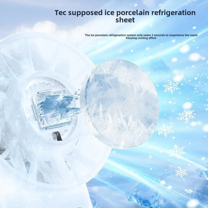 Handheld Cooling Fan – USB Rechargeable Mini Fan with LED Display for Travel & Outdoor Use