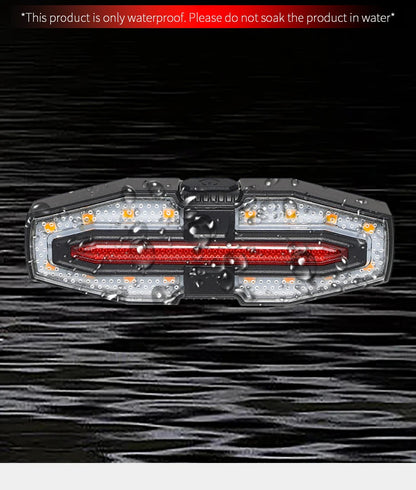 USB Rechargeable Wireless Bike Turn Signals – Waterproof Rear Light with Remote Control