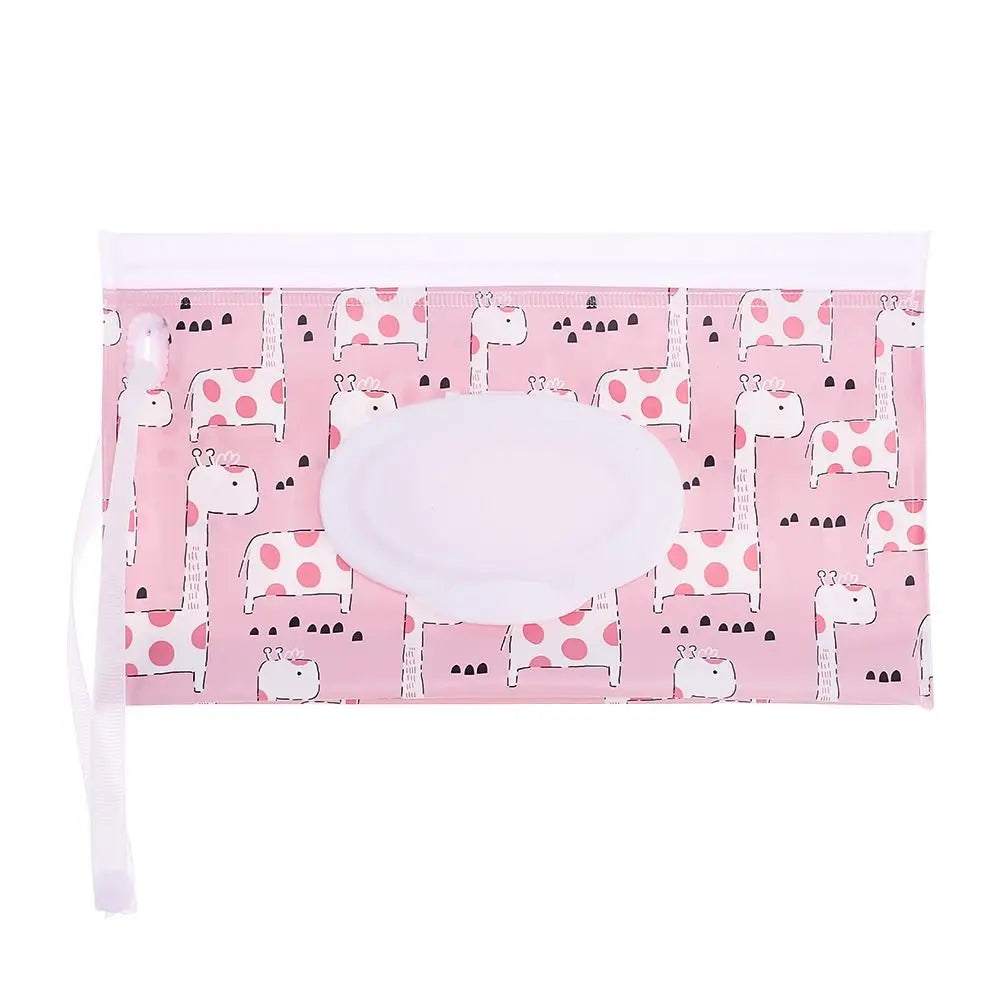 EVA Wet Wipes Bag – Portable Baby Wipes Pouch with Flip Cover & Snap-Strap Holder Case
