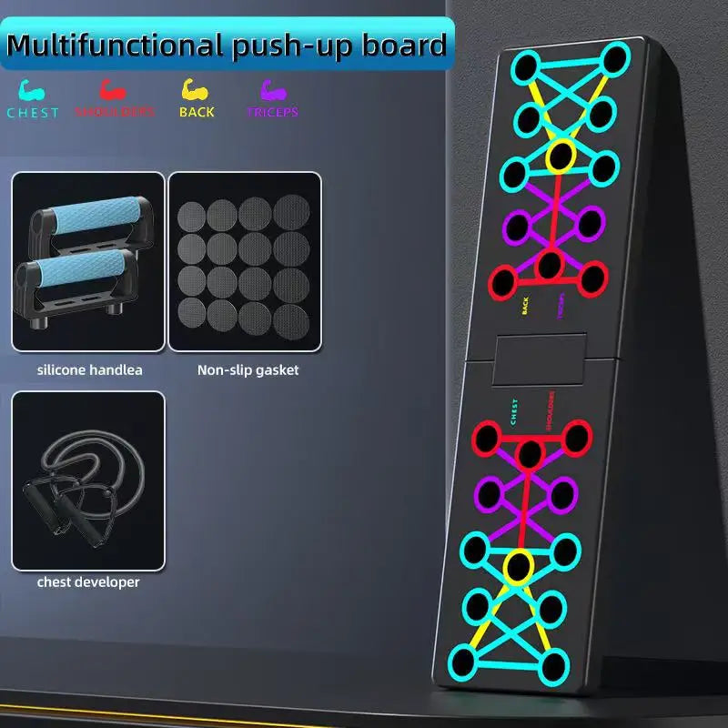 Portable Push-up Board Set – Multifunctional Foldable Push-up Bars for Chest, Arms & Back Training