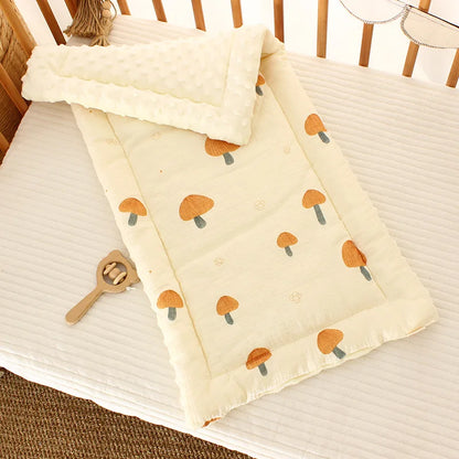 Double-Sided Baby Crib Mattress Pad – Thick Cotton Toddler Bed Cushion for Cradle & Stroller