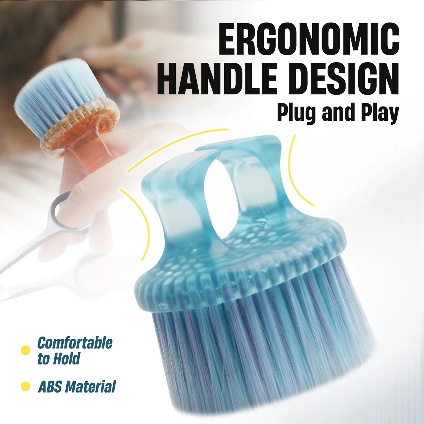 Horse Bristle Beard Brush – Portable Barbershop Shaving Brush for Facial Hair & Skin Cleaning