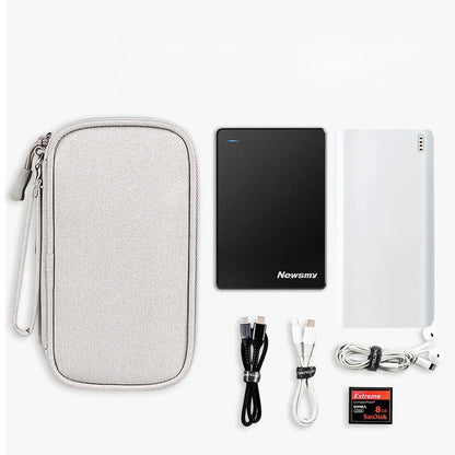 Double Layer Travel Cable Organizer – Waterproof Digital Storage Bag for Cables, Power Banks & Accessories