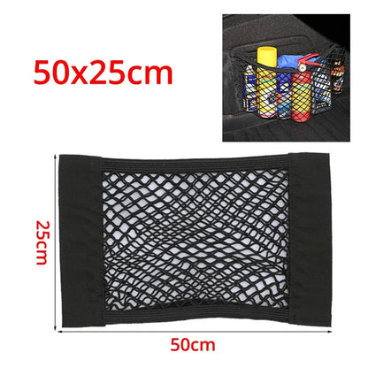 Car Trunk Mesh Organizer – Universal Elastic Net Storage Pocket for Vehicles