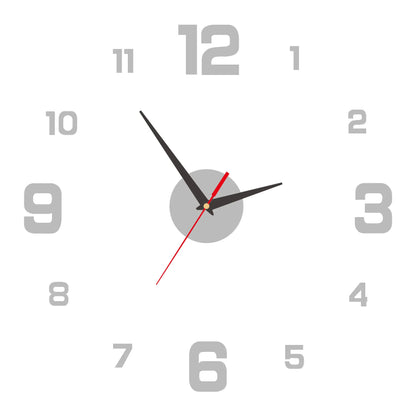 3D Creative Frameless DIY Wall Hanging Clock – Silent Digital Clock with Antique Style for Living Room & Office Decoration