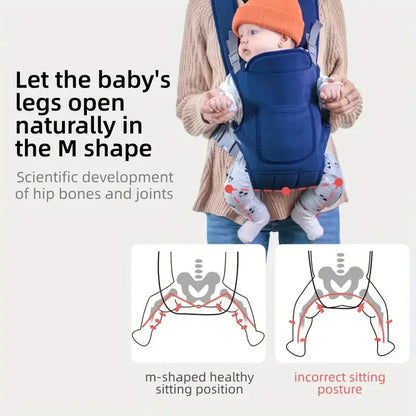 Baby Carrier Sling – Multifunctional Shoulder Baby Carrier with 4 Carrying Methods, All-Season Comfort (Front & Back Positions)