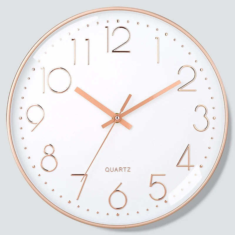 8-Inch Silent Quartz Wall Clock – Minimalist Digital Home Decor for Living Room & Bedroom