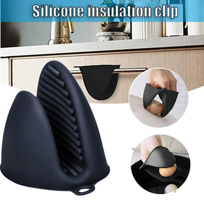 2Pcs Thick Silicone Oven Mitts – Heat Resistant, Non-Slip Anti-Scalding Pot Holders for Cooking & Baking