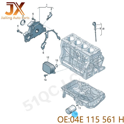 EA211 Good quality Car Oil Filter OEM 04E115561H For Volkswagen VW 6R Car Accessories OEM 04E115561H