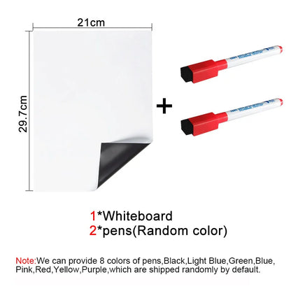 A4 Magnetic Dry Erase Board – Flexible Fridge Whiteboard Sheet for Kitchen Memo & Grocery List