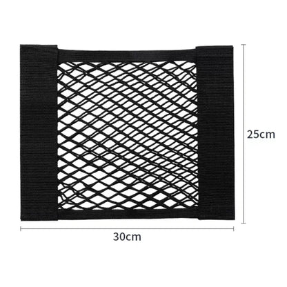 Car Trunk Mesh Organizer Universal Velcro Storage Pocket Vehicle Elastic Storage Bag Automotive Mesh Interior Accessories