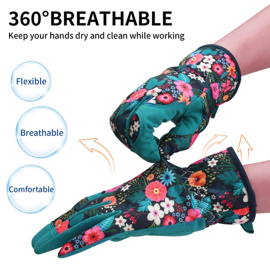 Women’s Gardening Gloves – Thorn-Proof Leather Gloves for Weeding, Planting & Outdoor Work