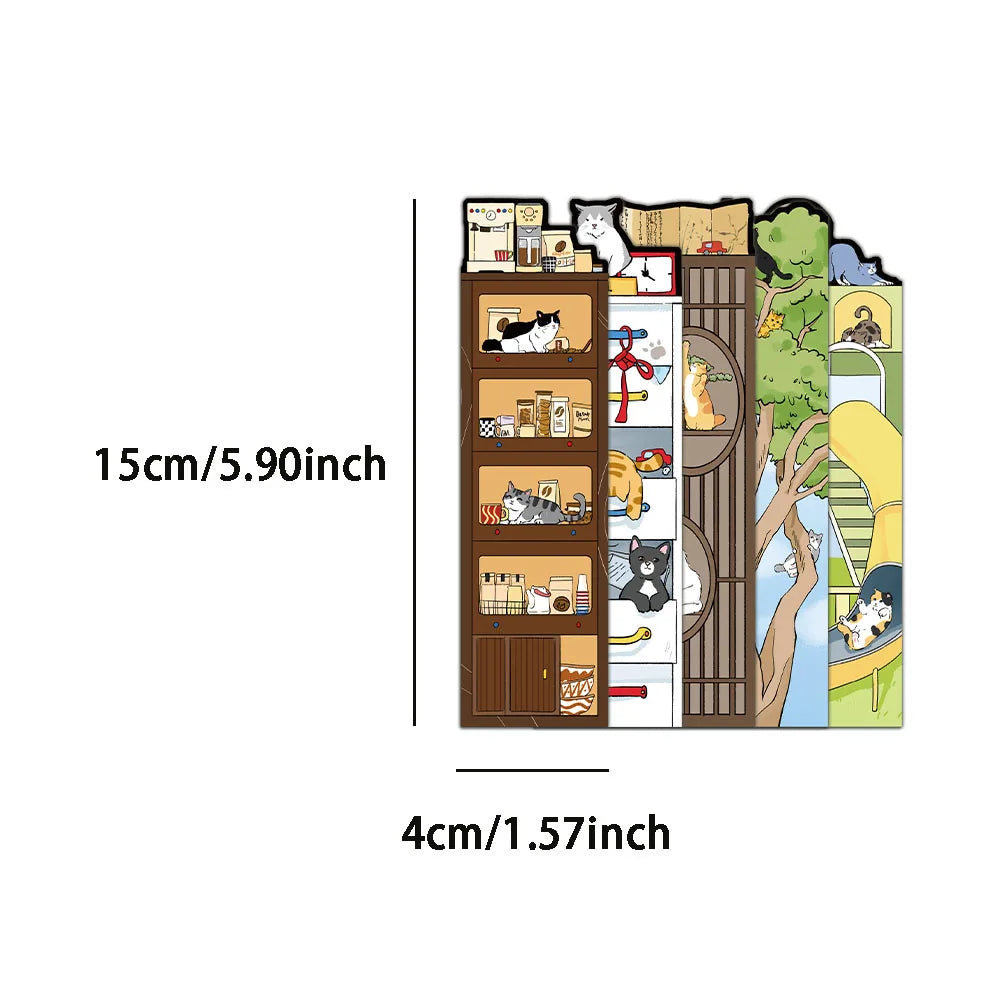 Cute Cat Bookmark Set – 30PCS Cartoon Bookmarks for Reading, Journaling & Gifts