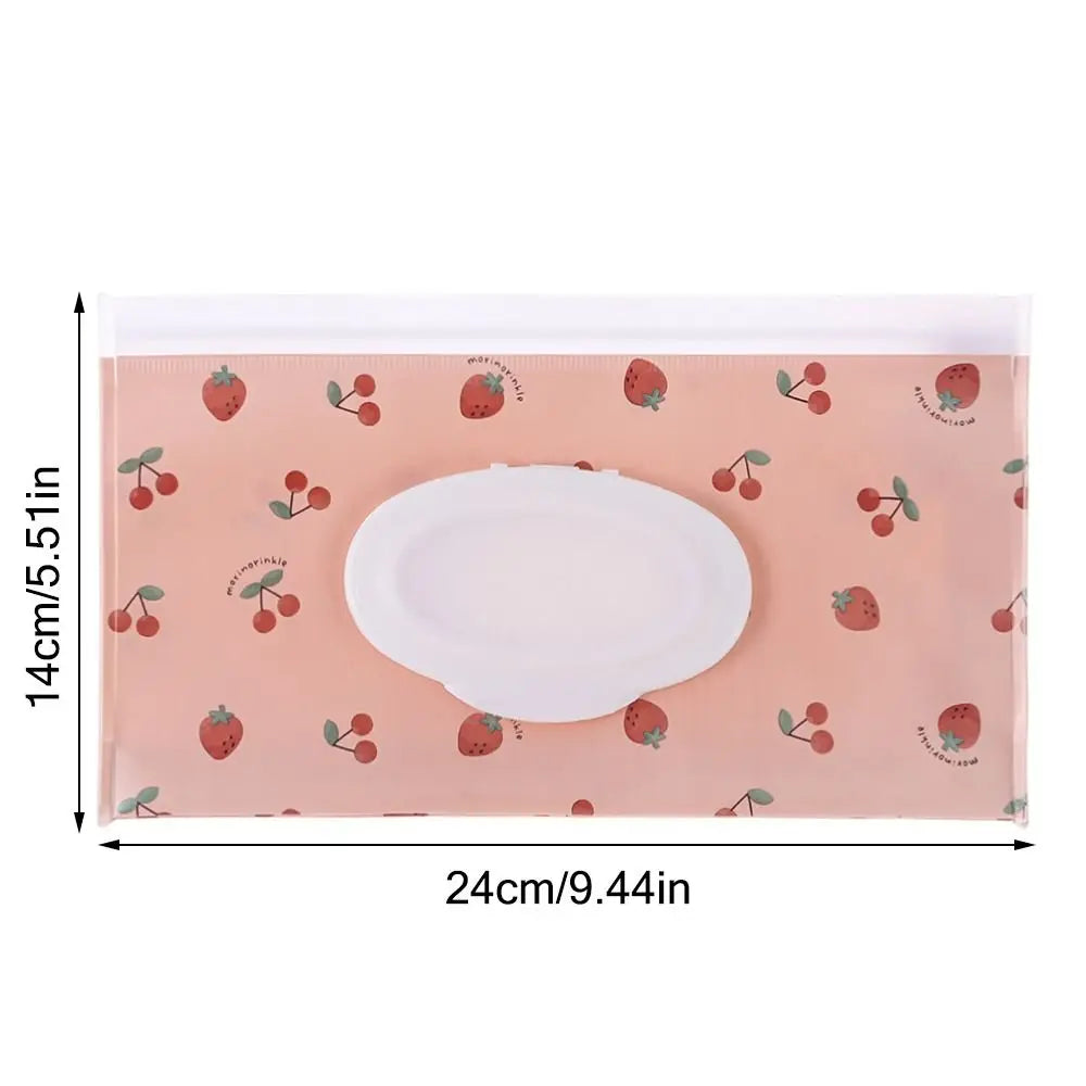 EVA Wet Wipes Bag – Portable Baby Wipes Pouch with Flip Cover & Snap-Strap Holder Case