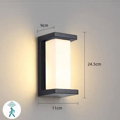24W LED Outdoor Wall Light with Motion Sensor – Waterproof IP65 Garden Lamp for Pathways, Patios & Entrances