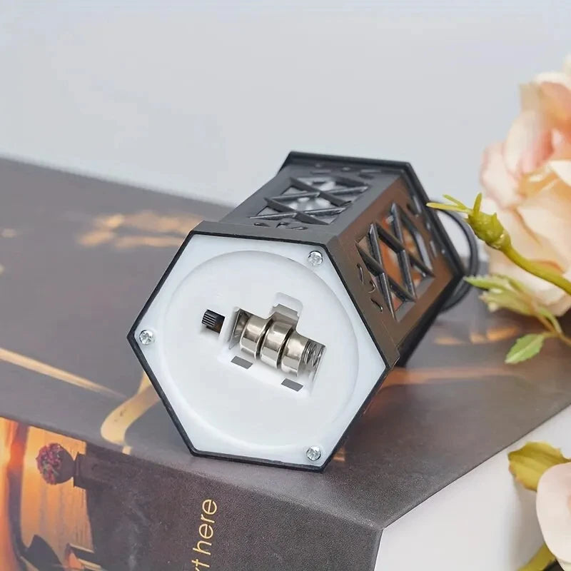 Retro Hexagonal Wind LED Lamp – Creative Portable Candle‑Style Mini Lamp