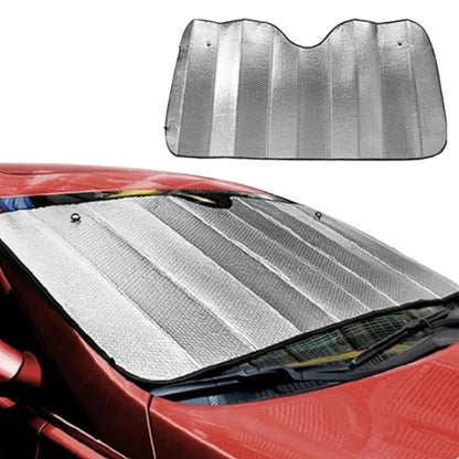 Car Front Window Sunshade – UV Protection Windshield Visor with Heat Reflective Foil