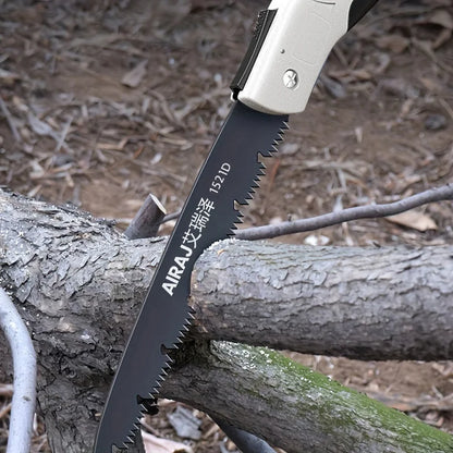 AIRAJ Folding Saw – Multifunctional Steel Hacksaw for Woodworking, Camping & Garden Pruning