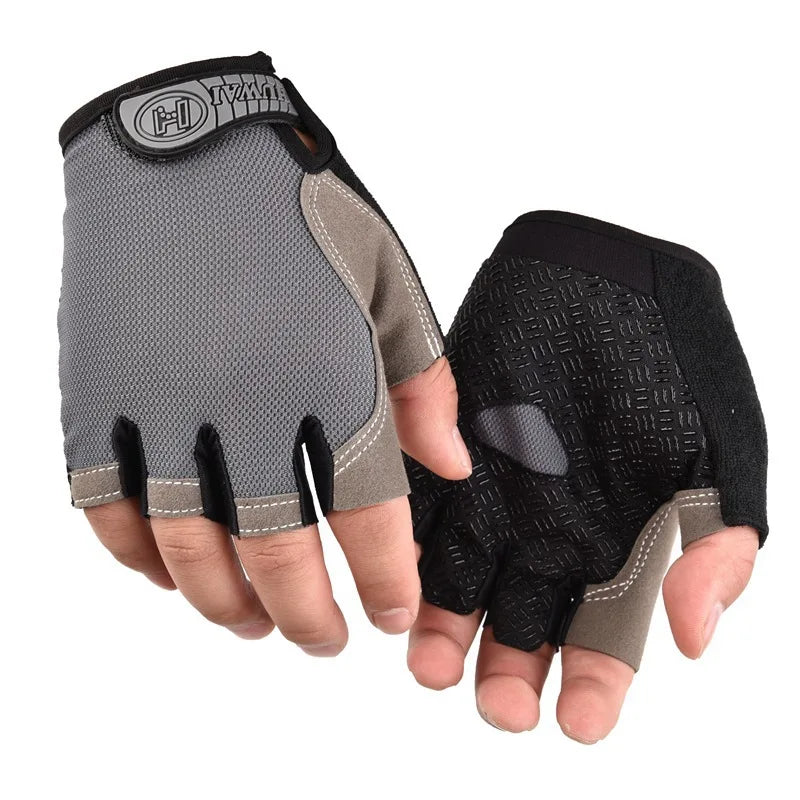 Gym Gloves Fitness Training – Fingerless Breathable Anti-Slip Cycling & Workout Gloves
